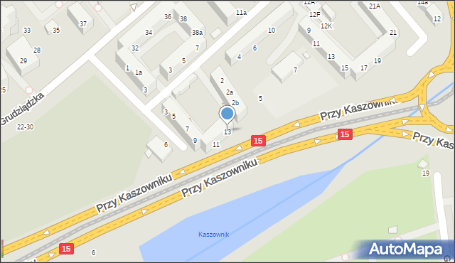 Toruń, Przy Rynku Wełnianym, 13, mapa Torunia