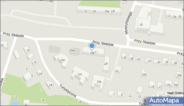 Toruń, Przy Skarpie, 10e, mapa Torunia