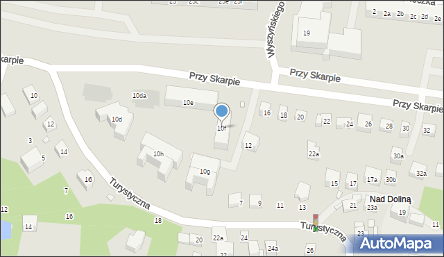 Toruń, Przy Skarpie, 10f, mapa Torunia