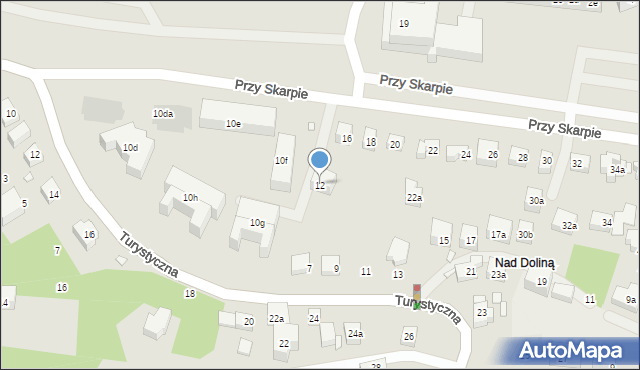 Toruń, Przy Skarpie, 12, mapa Torunia