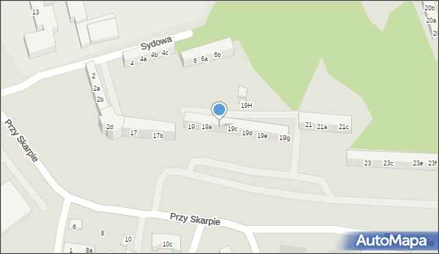 Toruń, Przy Skarpie, 19b, mapa Torunia