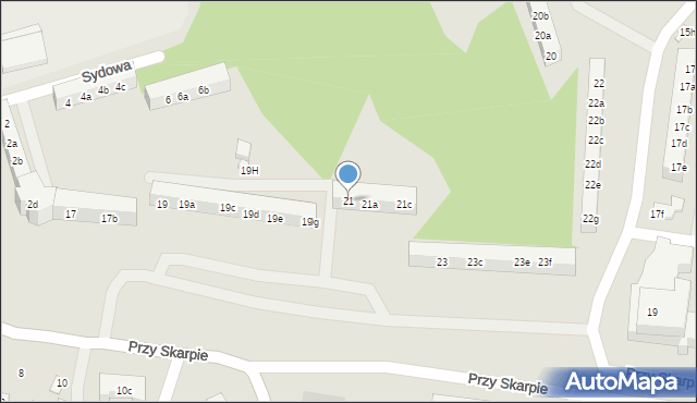 Toruń, Przy Skarpie, 21, mapa Torunia