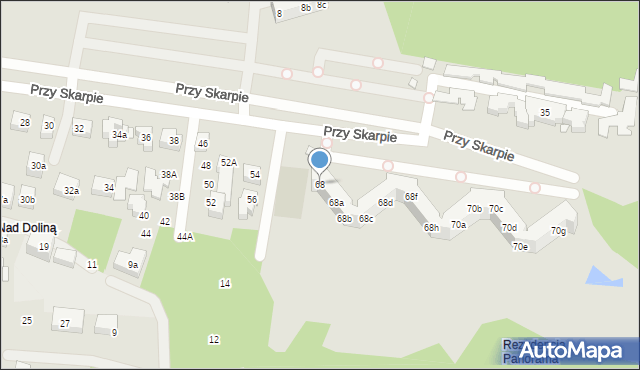 Toruń, Przy Skarpie, 68, mapa Torunia