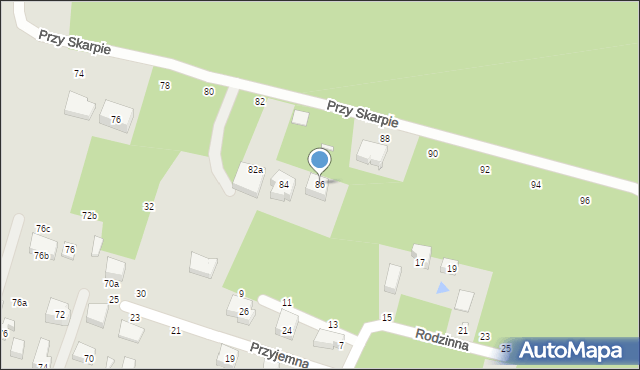 Toruń, Przy Skarpie, 86, mapa Torunia