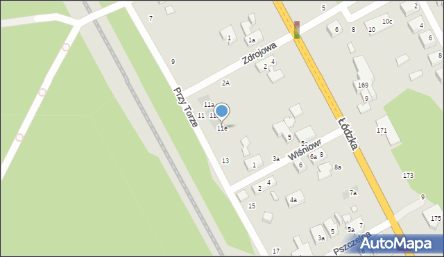 Toruń, Przy Torze, 11e, mapa Torunia