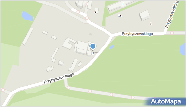 Toruń, Przybyszewskiego Stanisława, 3, mapa Torunia