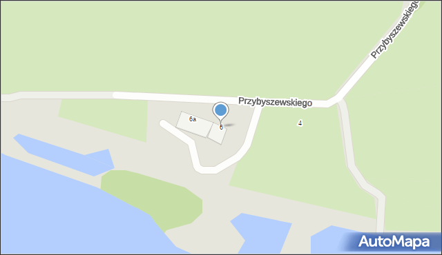 Toruń, Przybyszewskiego Stanisława, 6, mapa Torunia