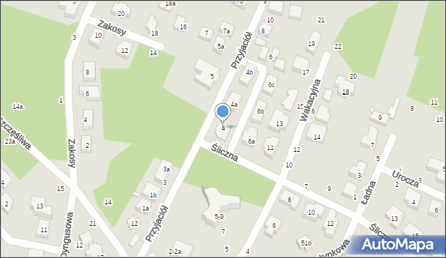 Toruń, Przyjaciół, 4, mapa Torunia