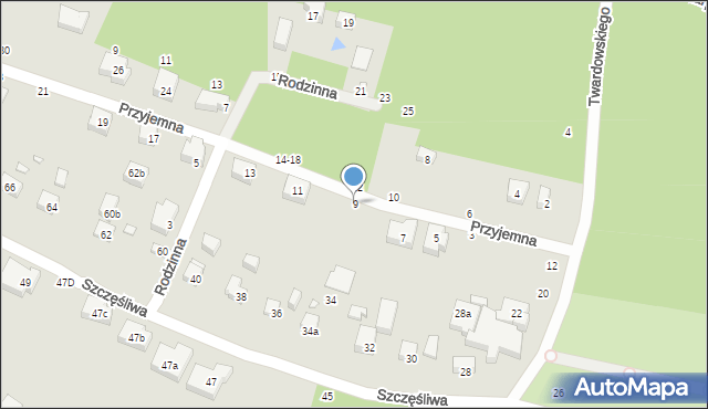 Toruń, Przyjemna, 9, mapa Torunia