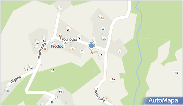 Tresna, Prochocka, 19, mapa Tresna