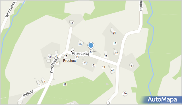 Tresna, Prochocka, 24, mapa Tresna