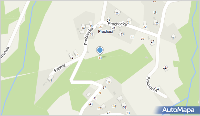 Tresna, Prochocka, 33, mapa Tresna