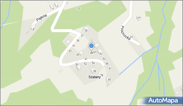 Tresna, Prochocka, 49, mapa Tresna