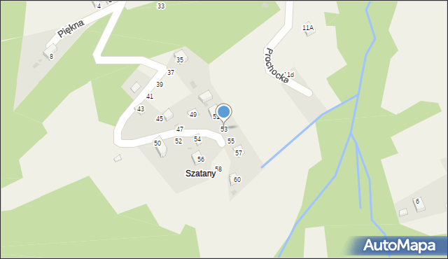 Tresna, Prochocka, 53, mapa Tresna