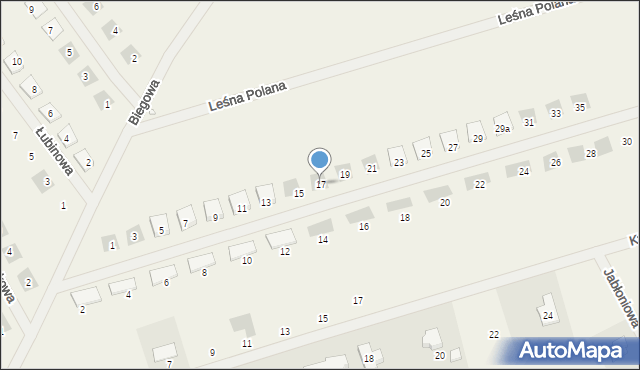 Trzaskowo, Przy Puszczy, 17, mapa Trzaskowo