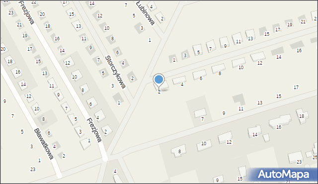 Trzaskowo, Przy Puszczy, 2, mapa Trzaskowo