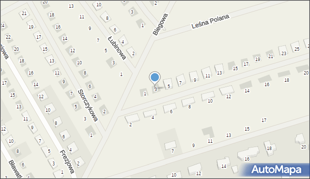 Trzaskowo, Przy Puszczy, 3, mapa Trzaskowo