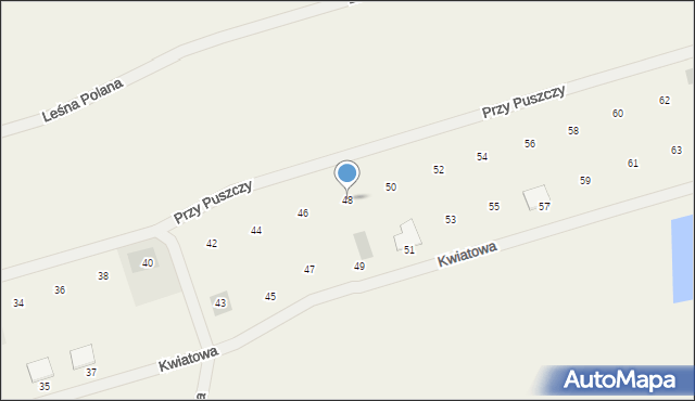 Trzaskowo, Przy Puszczy, 48, mapa Trzaskowo