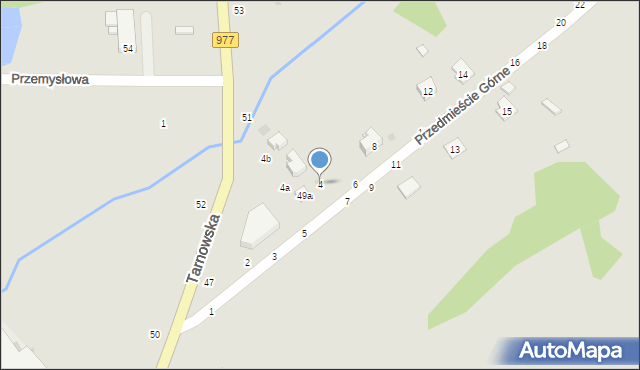 Tuchów, Przedmieście Górne, 4, mapa Tuchów