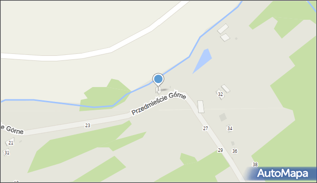 Tuchów, Przedmieście Górne, 40, mapa Tuchów