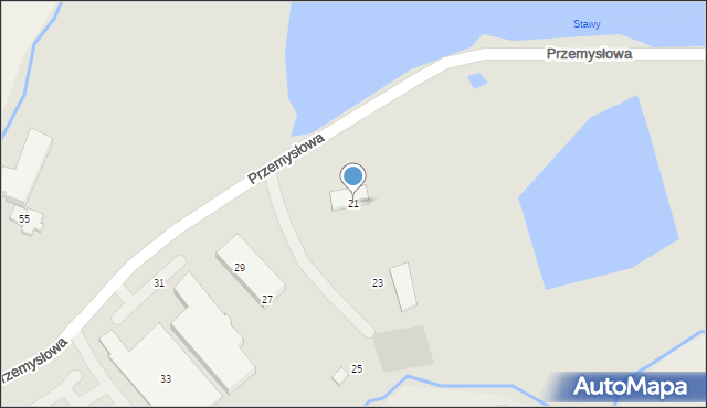 Tuchów, Przemysłowa, 21, mapa Tuchów