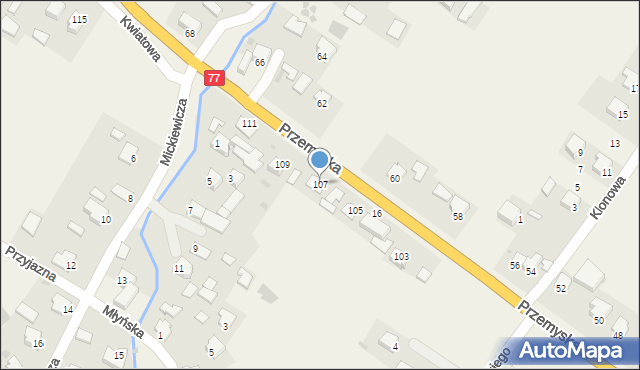 Tuczempy, Przemyska, 107, mapa Tuczempy