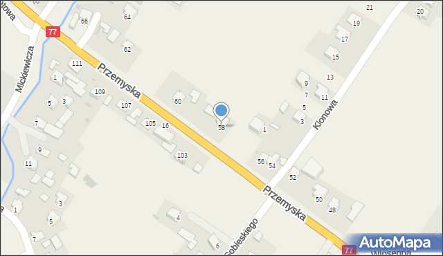 Tuczempy, Przemyska, 58, mapa Tuczempy