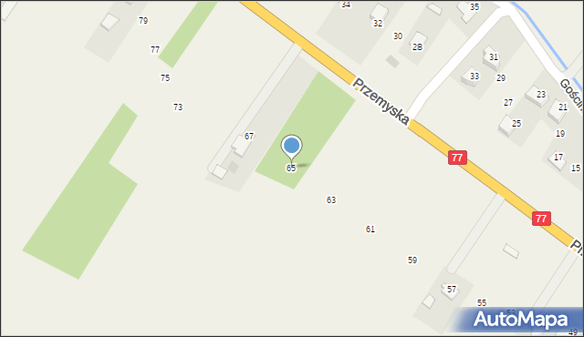 Tuczempy, Przemyska, 65, mapa Tuczempy