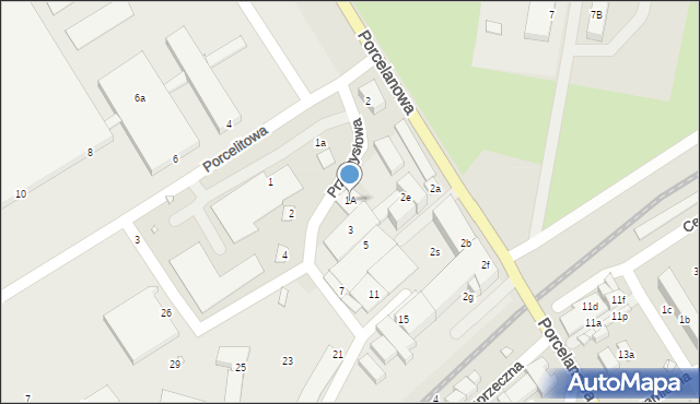 Tułowice, Przemysłowa, 1A, mapa Tułowice