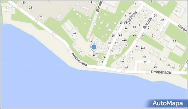 Turawa, Promenada, 20, mapa Turawa