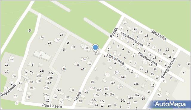 Turawa, Prosta, 4, mapa Turawa