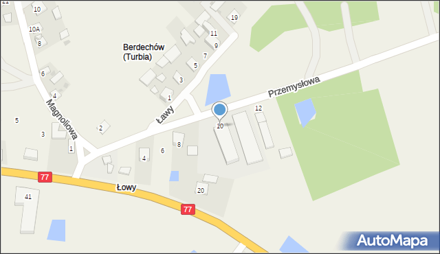 Turbia, Przemysłowa, 10, mapa Turbia