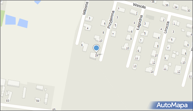 Turek, Przyjemna, 14, mapa Turka