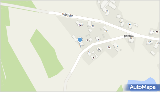 Tworóg Mały, Prosta, 6, mapa Tworóg Mały