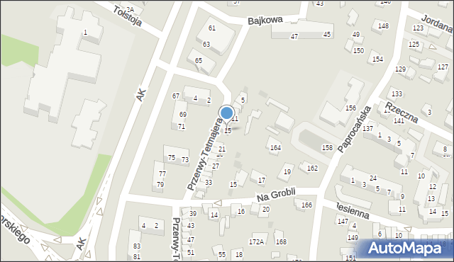 Tychy, Przerwy-Tetmajera Kazimierza, 15, mapa Tychów