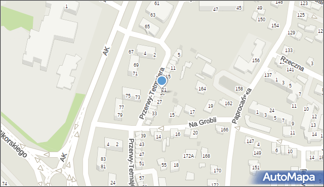 Tychy, Przerwy-Tetmajera Kazimierza, 23, mapa Tychów