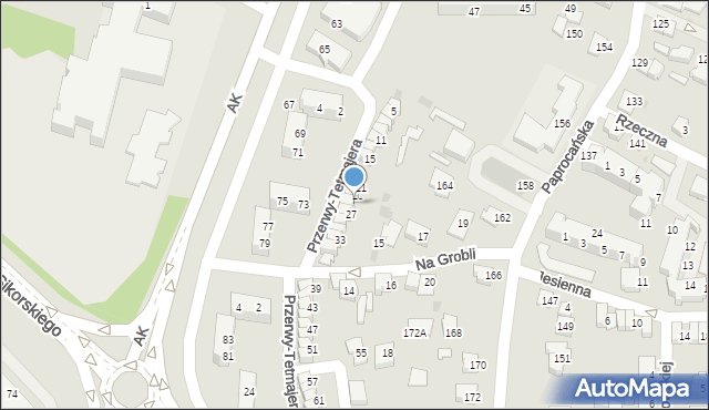 Tychy, Przerwy-Tetmajera Kazimierza, 25, mapa Tychów