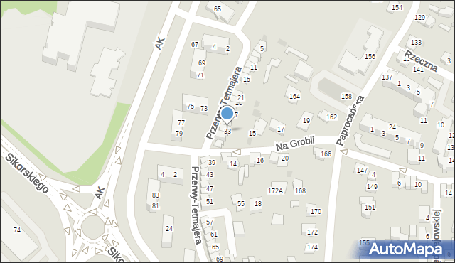 Tychy, Przerwy-Tetmajera Kazimierza, 33, mapa Tychów