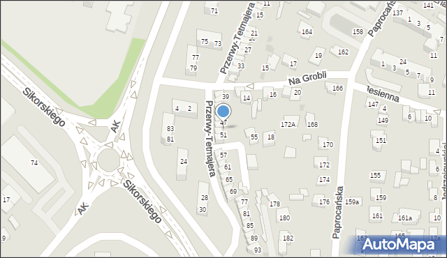 Tychy, Przerwy-Tetmajera Kazimierza, 49, mapa Tychów