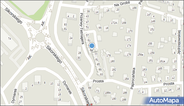 Tychy, Przerwy-Tetmajera Kazimierza, 71, mapa Tychów