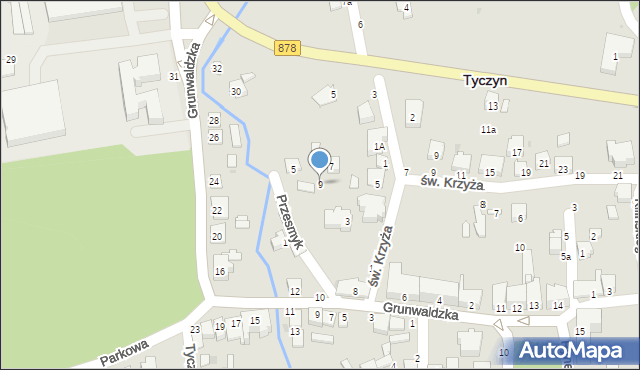 Tyczyn, Przesmyk, 9, mapa Tyczyn