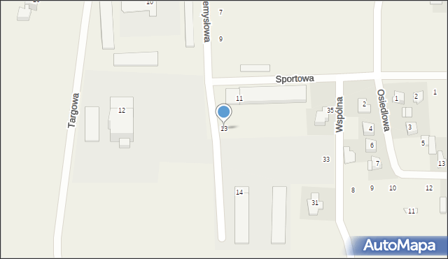 Ulhówek, Przemysłowa, 13, mapa Ulhówek