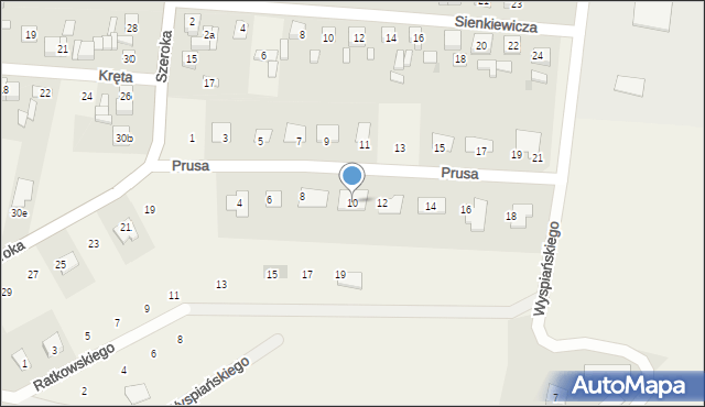 Unisław, Prusa, 10, mapa Unisław
