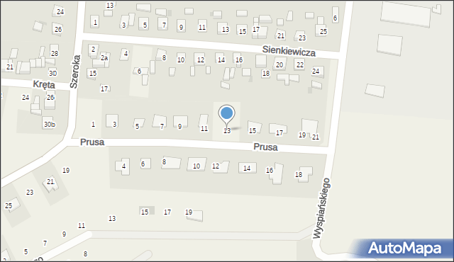 Unisław, Prusa, 13, mapa Unisław