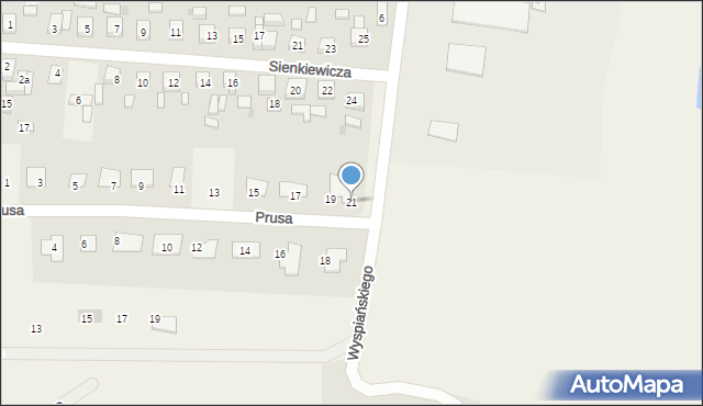 Unisław, Prusa, 21, mapa Unisław