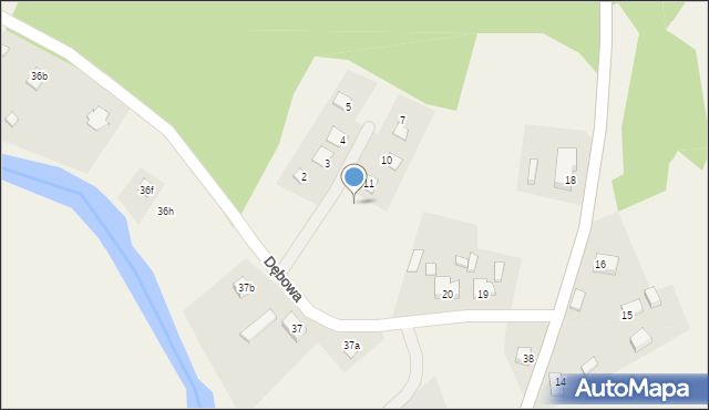 Uście, Przylesie, 12, mapa Uście