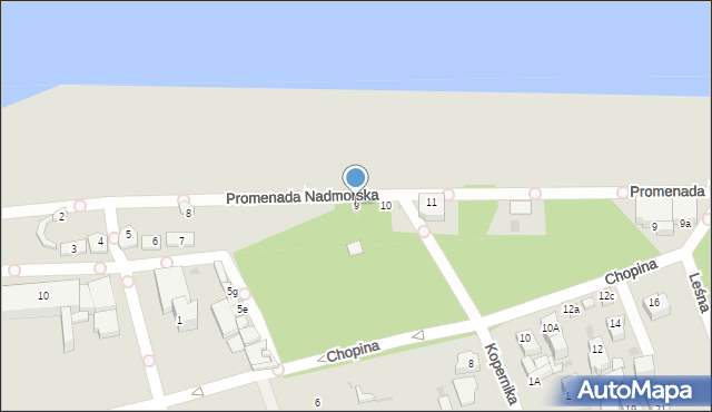 Ustka, Promenada Nadmorska, 9, mapa Ustka
