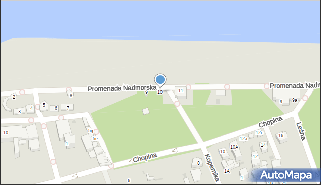 Ustka, Promenada Nadmorska, 10, mapa Ustka