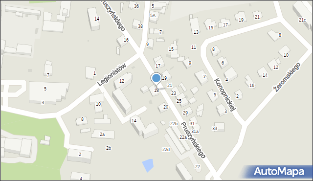 Wąbrzeźno, Pruszyńskiego, gen., 18, mapa Wąbrzeźno