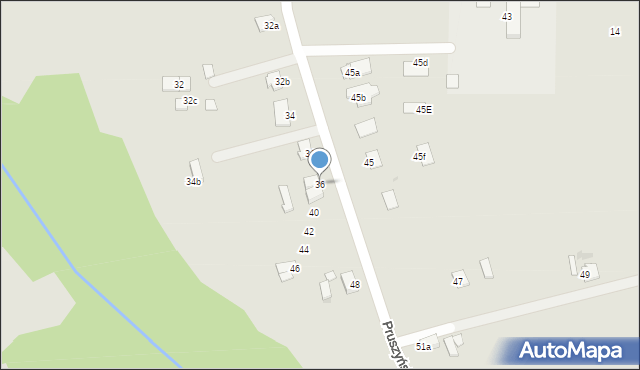 Wąbrzeźno, Pruszyńskiego, gen., 36, mapa Wąbrzeźno